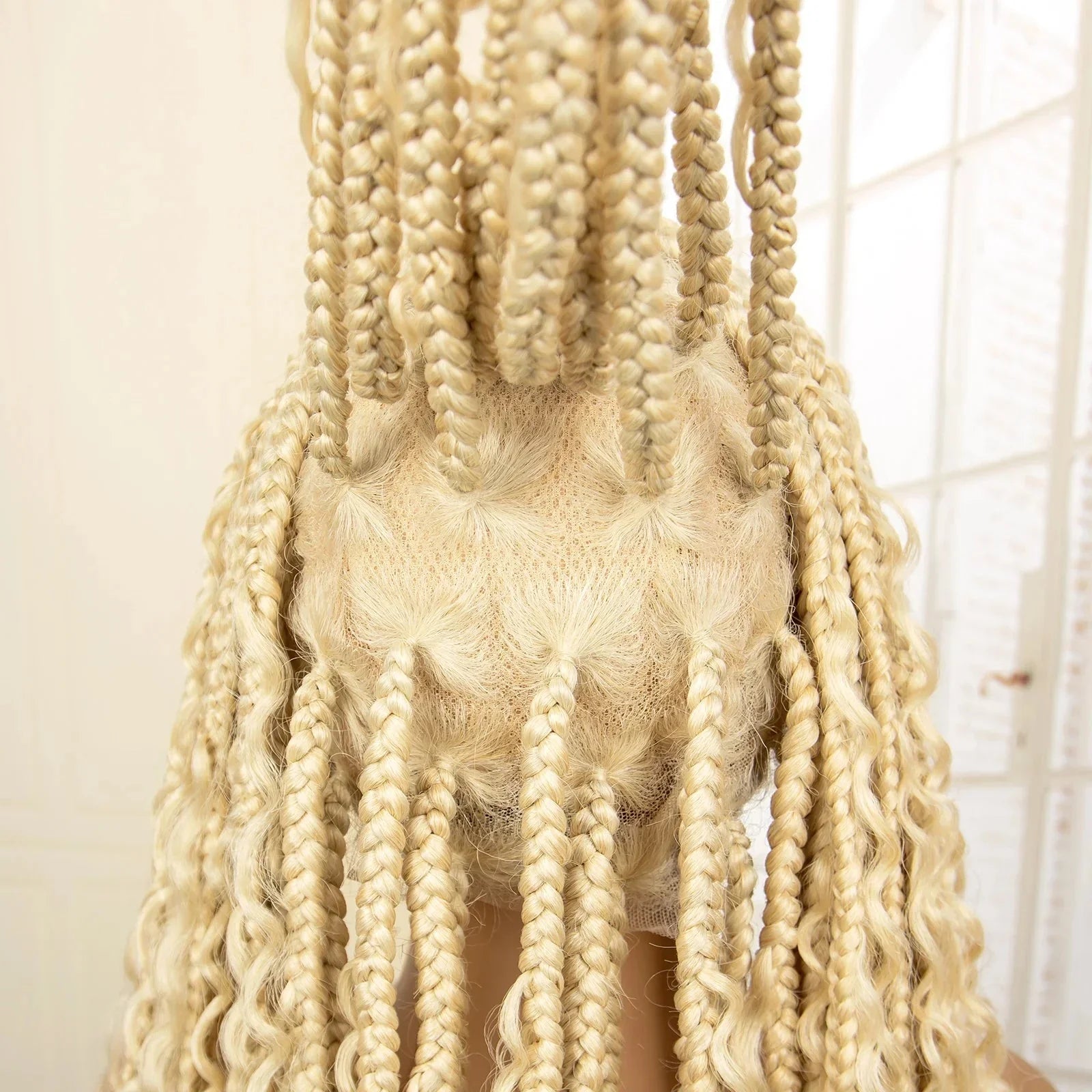 613 Blonde Knotless Boho Braids Wig | Full Lace | Baby Hair | Kanekalon Synthetic