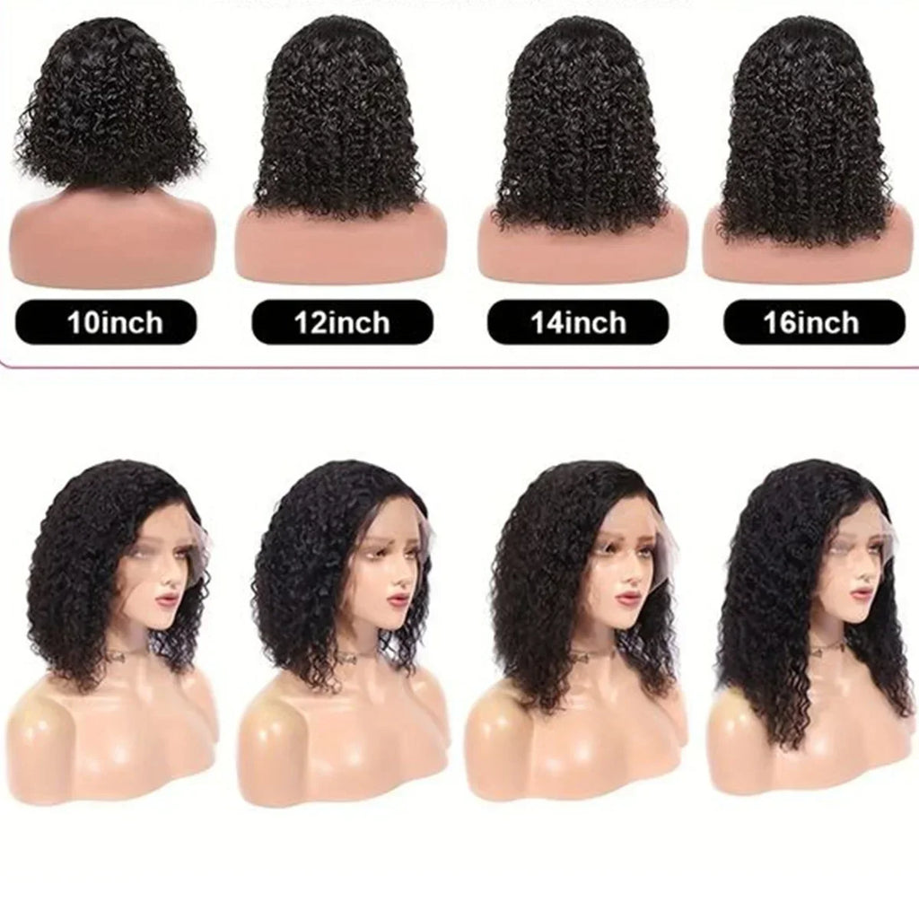 80% Density Deep Wave Bob Wig | 13x4 Lace Front | Pre-Plucked | Brazilian Remy Hair