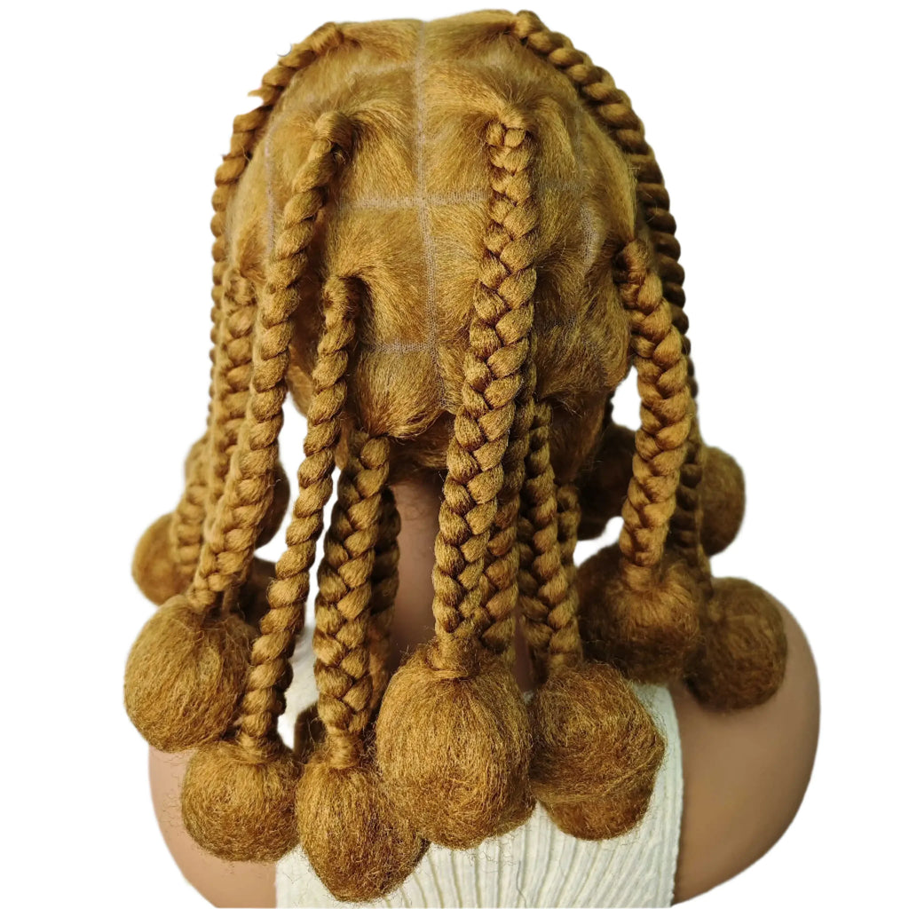 12 Inch Natural Color Synthetic Braided Wig | Transparent Lace Front Knotless Box Braids with Baby Hair for Black Women