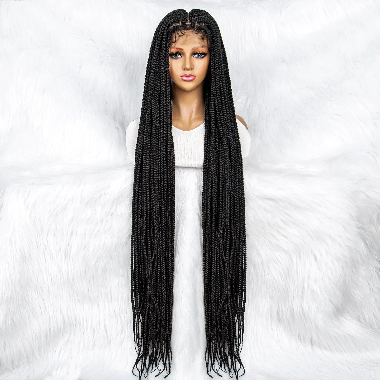 40" Cornrow to Knotless Box Braids Wig | Full Lace
