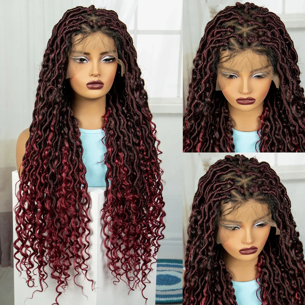 36" Long Braided Wig | Full Lace | Baby Hair | Daily Wear