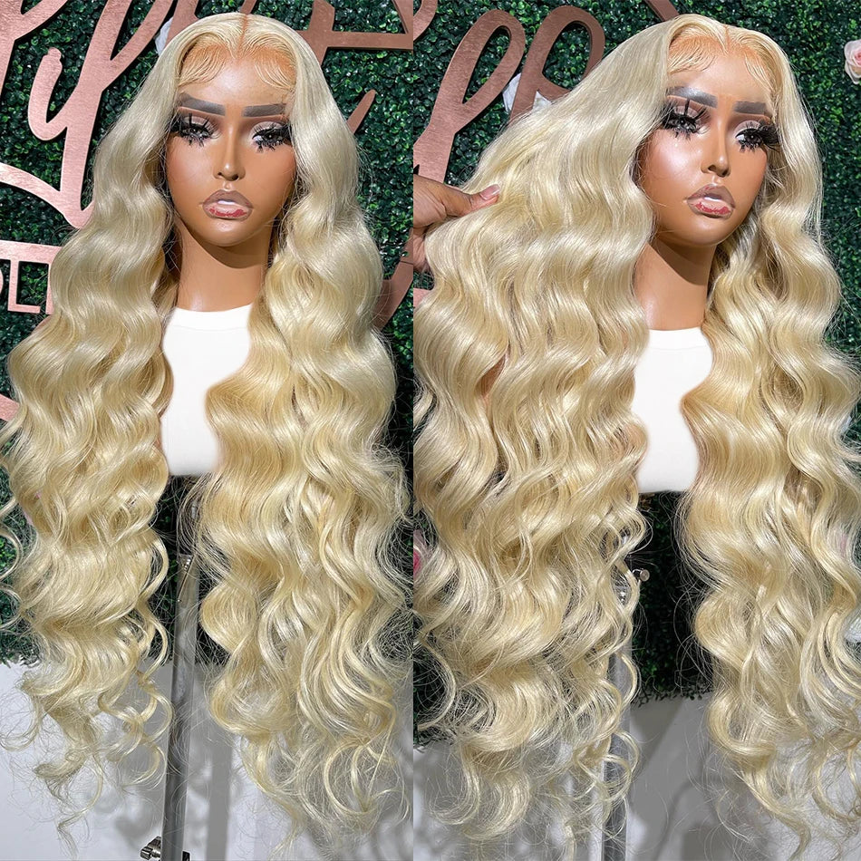 613 Blonde 13x6 HD Lace Frontal Wig - Brazilian Remy Hair - Body Wave - Pre Plucked - 30 Inches