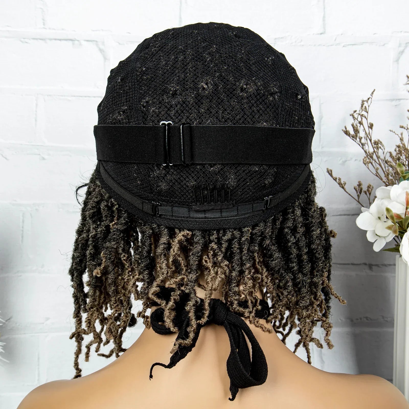 14" Knotless Butterfly Locs Lace Front Wig | Synthetic Dreadlock Braids | Black Women