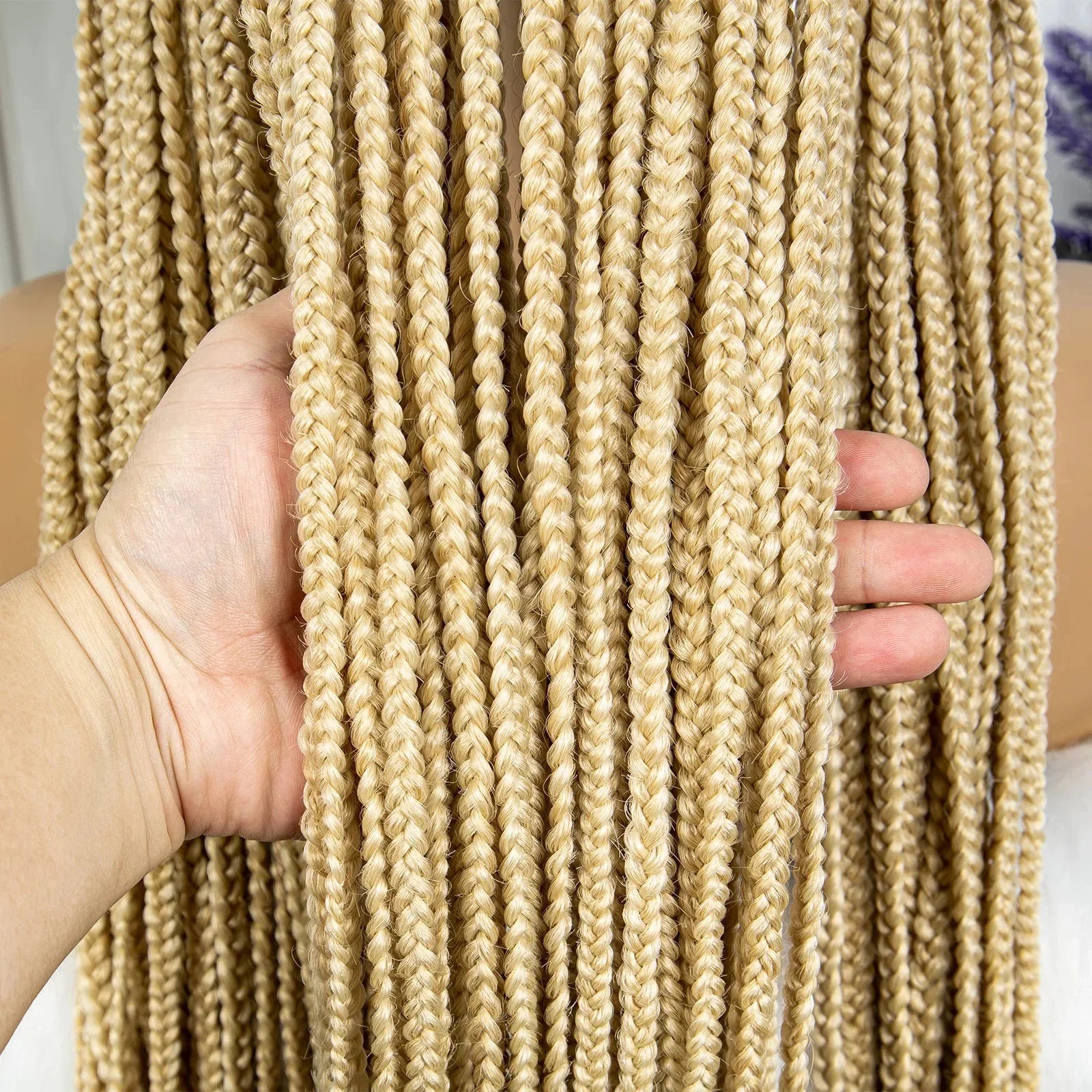 613 Blonde HD Full Lace Braided Wig | Knotless Box & Cornrows | Crochet Braids | Synthetic