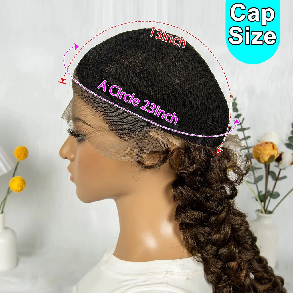 36" Twisted Braids Lace Front Wig | 13x1 | Senegalese Twist | Baby Hair | Handmade Synthetic Braids