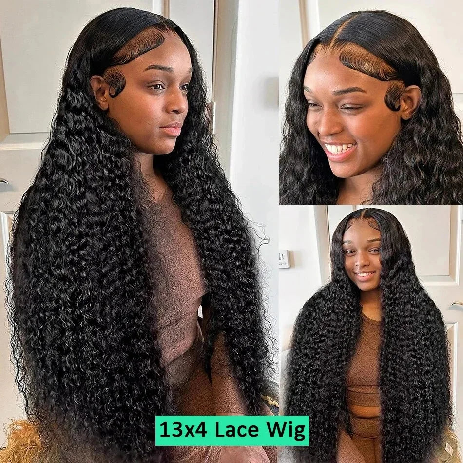 40 Inch Curly Human Hair Lace Front Wig | 250% Density Brazilian Remy HD Lace Frontal Wig for Women (On Sale)