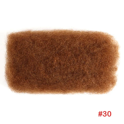 10"-22" Brazilian Remy Afro Kinky Bulk Human Hair for Braiding | 50g Natural Black Dreadlock & Twist Hair