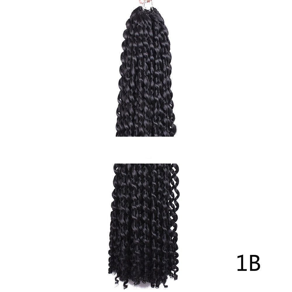 18-Inch European and American Style Wig Passion Twist Water Ripple Wig Water Wave Crochet Chemical Fiber Wig