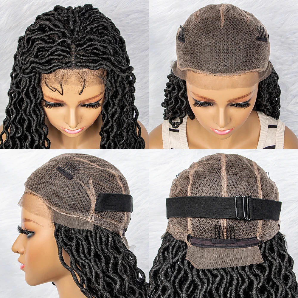 34" Dreadlocks Braided Wig | Full Lace Front with Baby Hair
