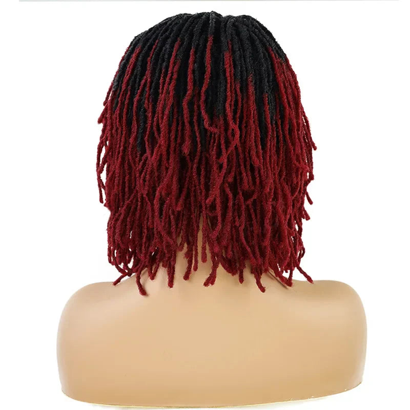 10" Short Dreadlock Wig | Afro Curly Twist | Faux Locs Braids | Heat Resistant | Black Women