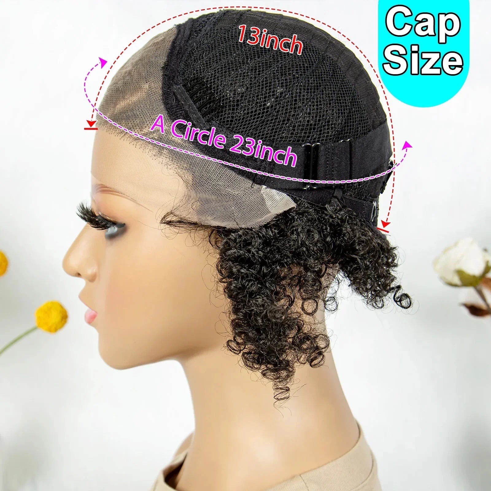 8" Afro Kinky Curly Bob Braided Wig | 13x4 Lace Frontal | Half Cornrows | Synthetic Braids for Black Women