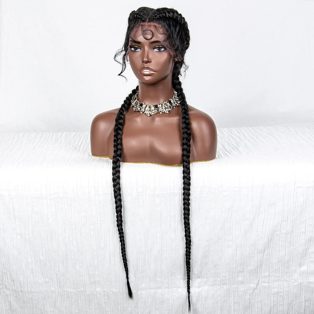 36" Twist Braided Wig | Lace Front | Natural Color | Clearance Sale