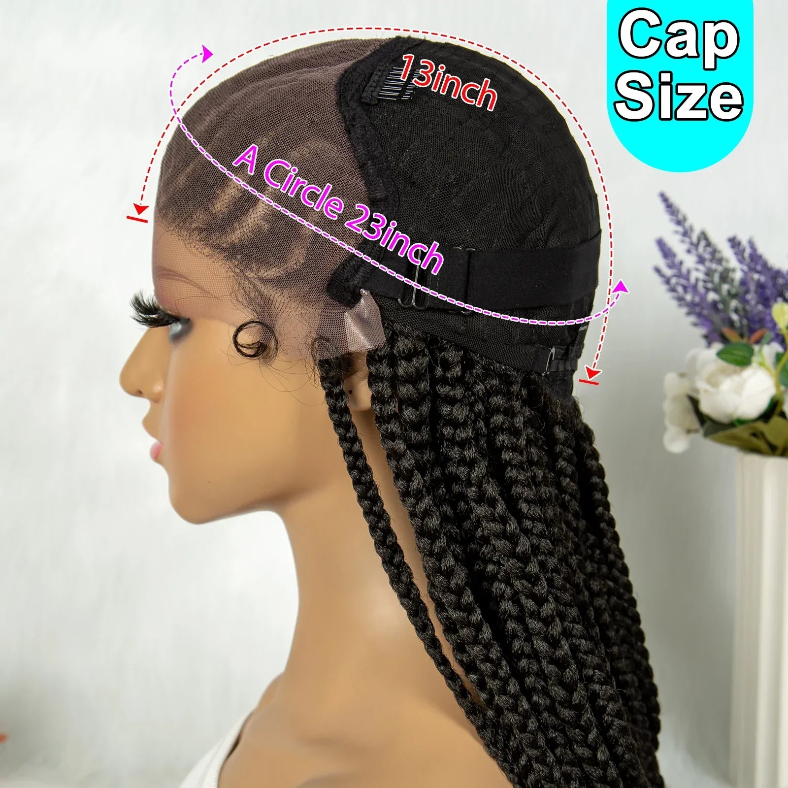 13x6 Lace Front Faux Locs Braided Wig | Crochet Braids | Synthetic Locs | Black Women