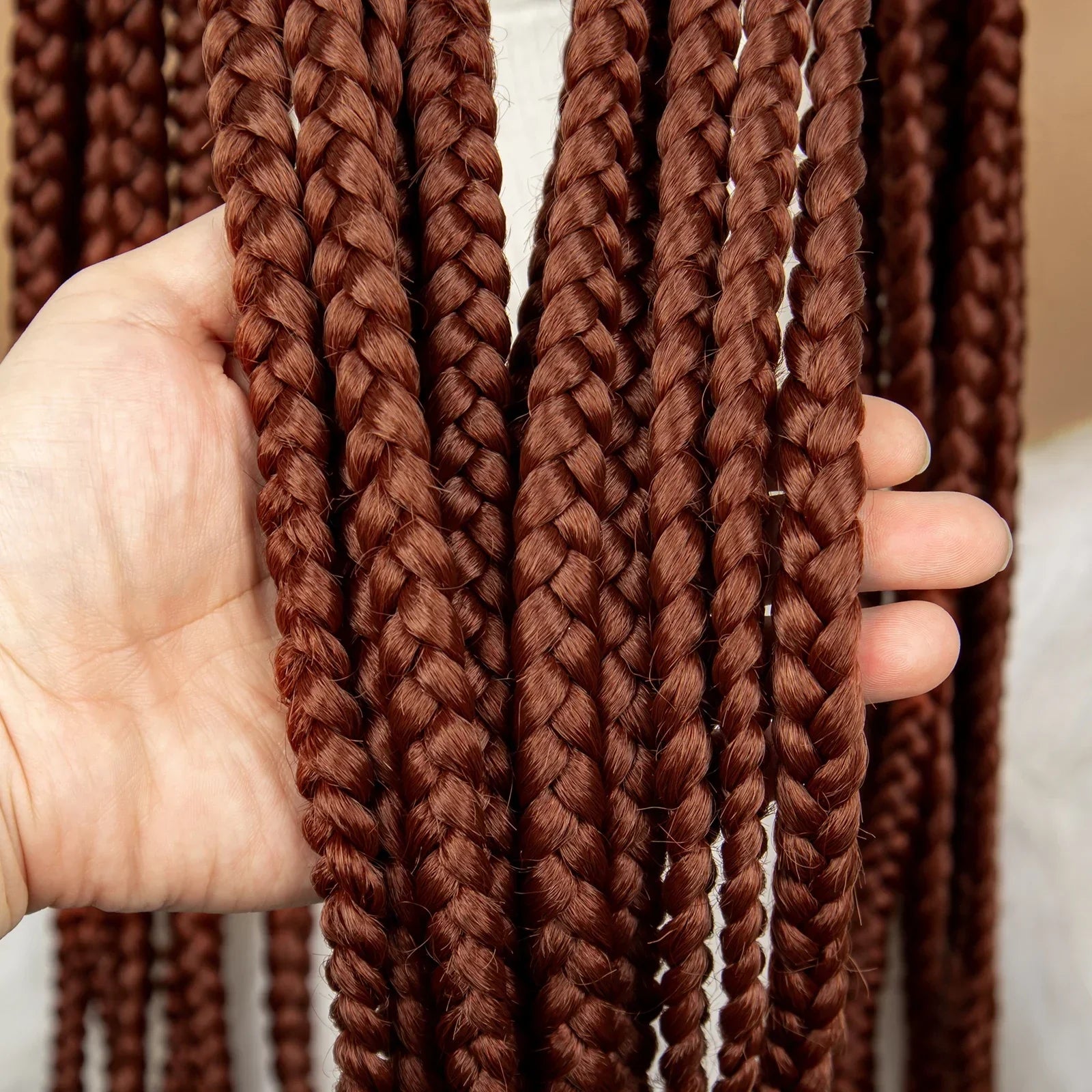 36" Big Knotless Box Braided Full Lace Wig | Cornrow Braiding Wig | Baby Hair | Synthetic Braids | For Women