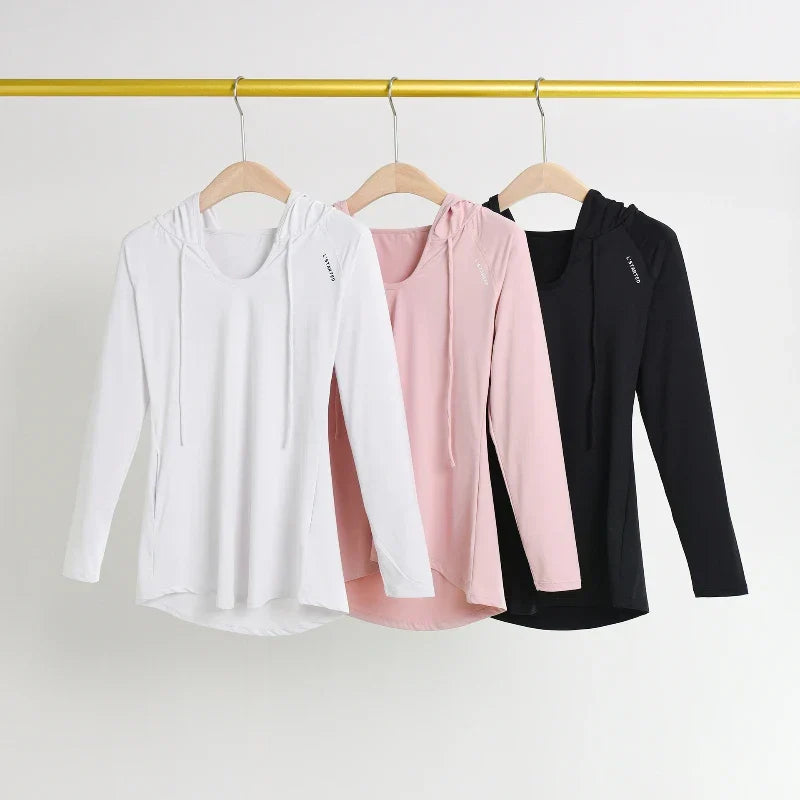 AirFlow Women's Hooded Yoga & Running Tee