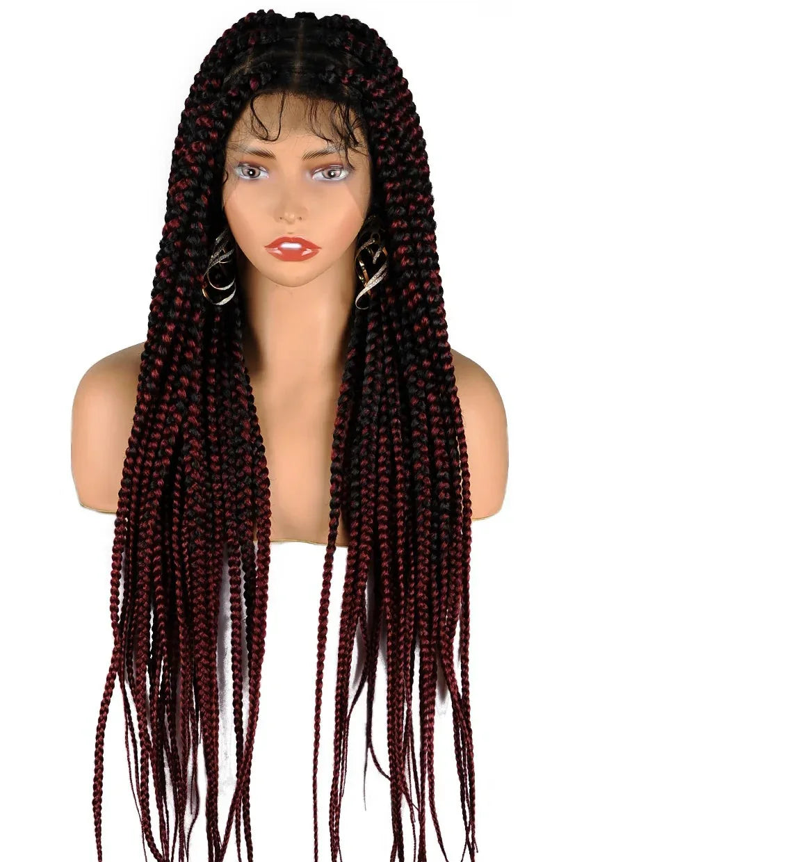 360 Knotless Box Braids Wig | Super Long | Full Lace | Baby Hair | Synthetic Braids | Black Women