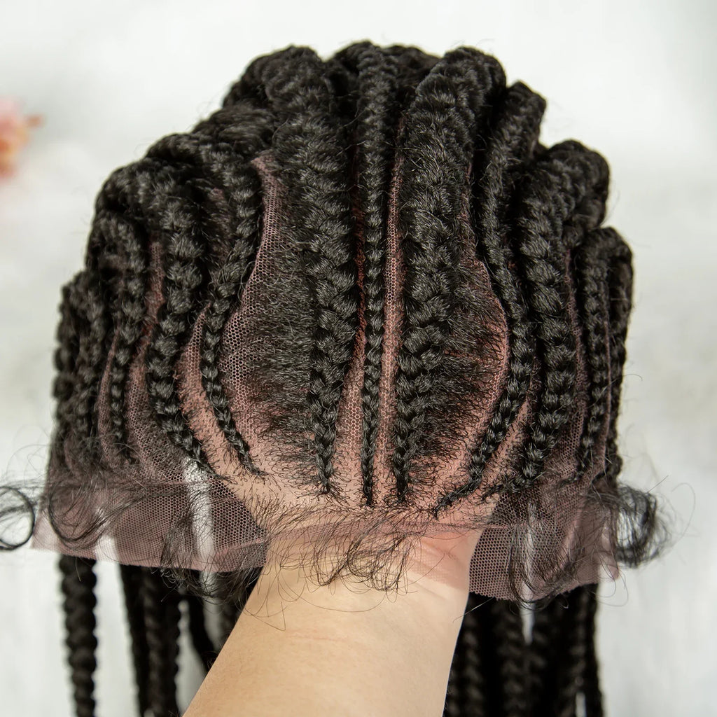 13x6 Lace Front Faux Locs Braided Wig | Crochet Braids | Synthetic Locs | Black Women