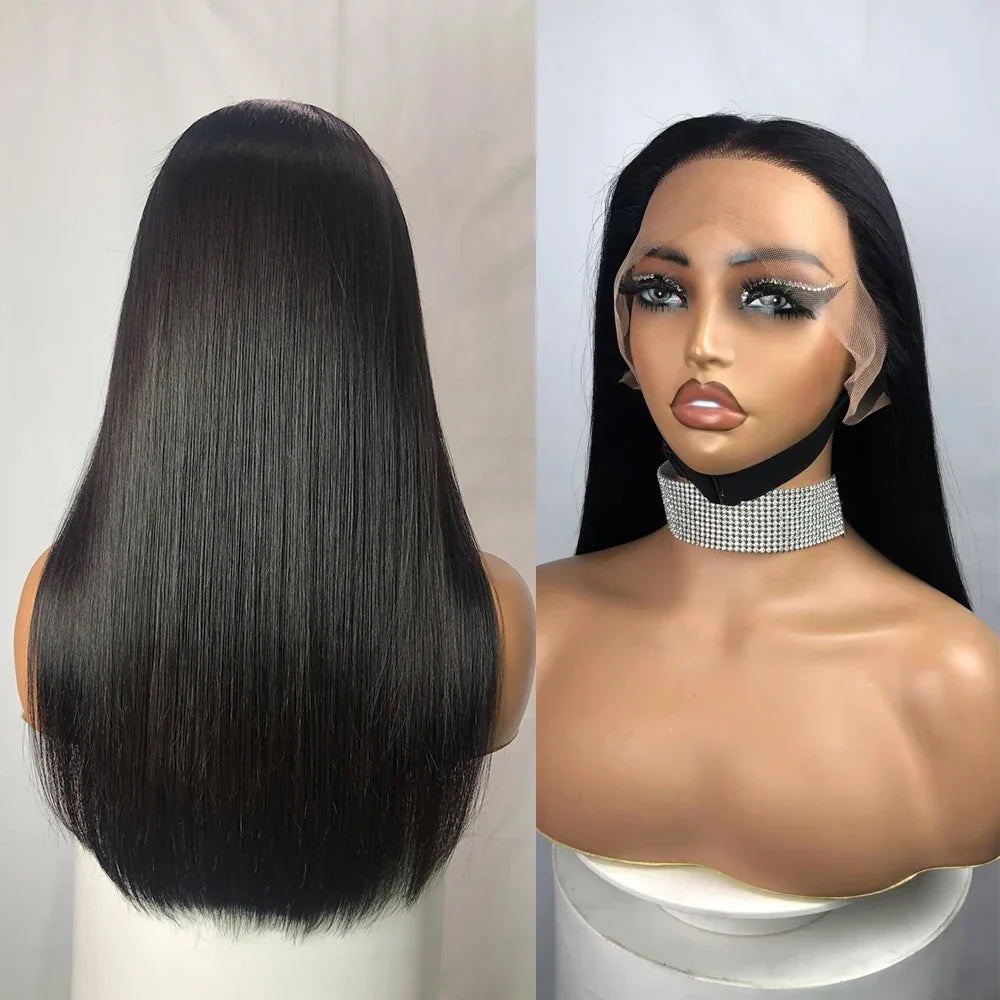 350% Density Double Drawn Straight Lace Front Wig | 13x4 Transparent Brazilian Human Hair