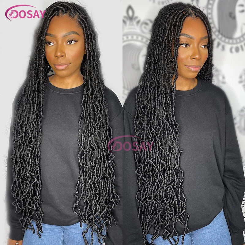 40" Butterfly Locs & Passion Twist Wig | 360 Full Lace | Box Braids | Baby Hair | Synthetic