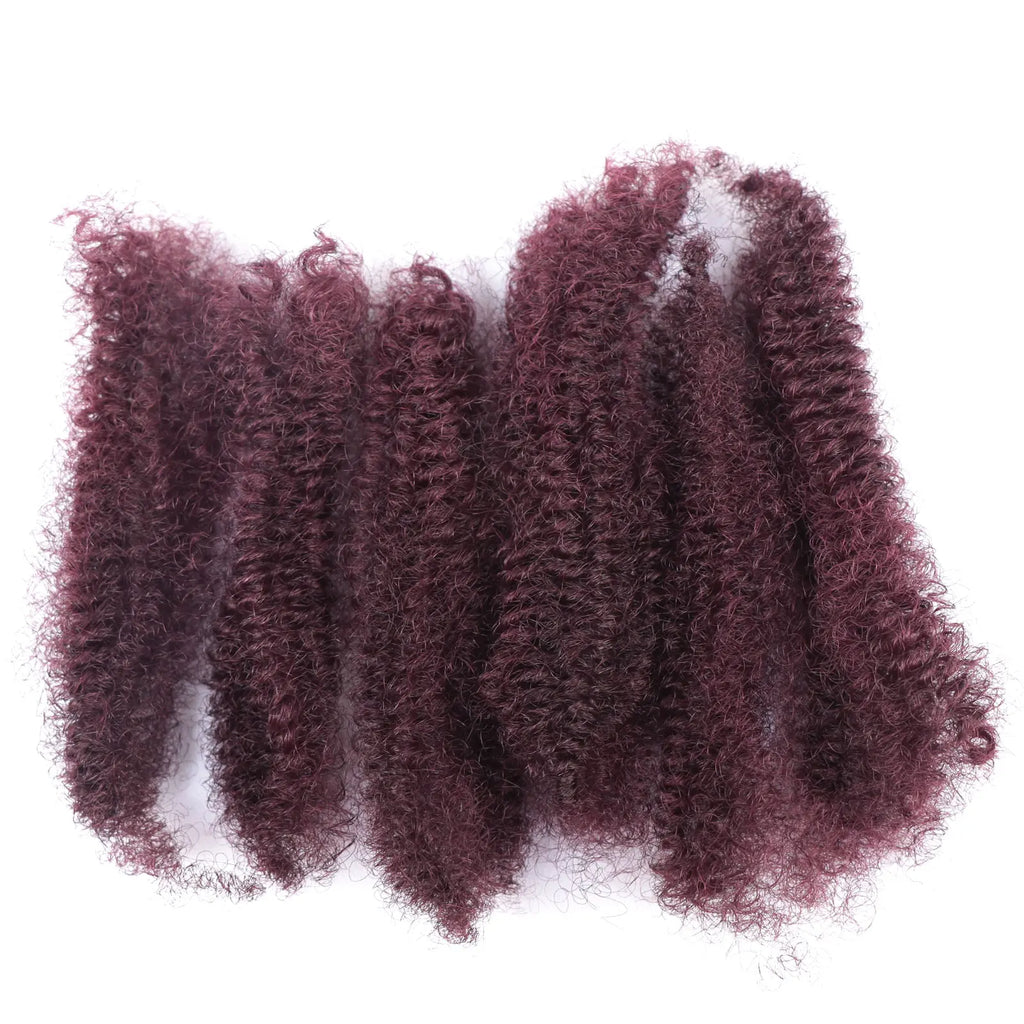 #30-#1-#30 Ombre Brown Afro Kinky Curly Bulk Human Hair | 50g Brazilian Crochet Braiding Hair Extensions (No Weft)