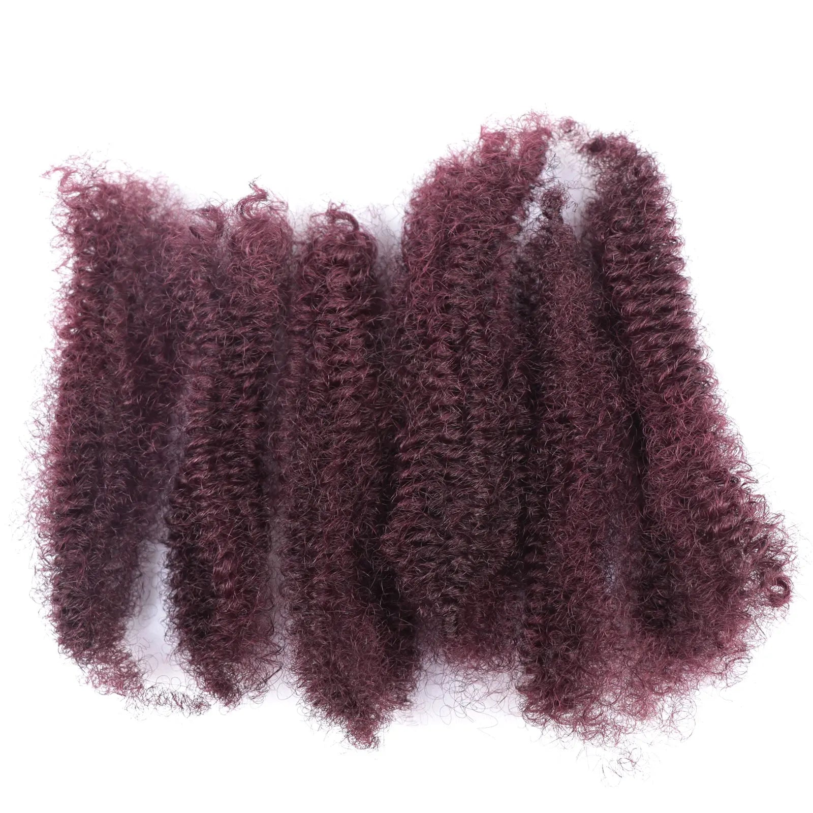 #30-#1-#30 Ombre Brown Afro Kinky Curly Bulk Human Hair | 50g Brazilian Crochet Braiding Hair Extensions (No Weft)