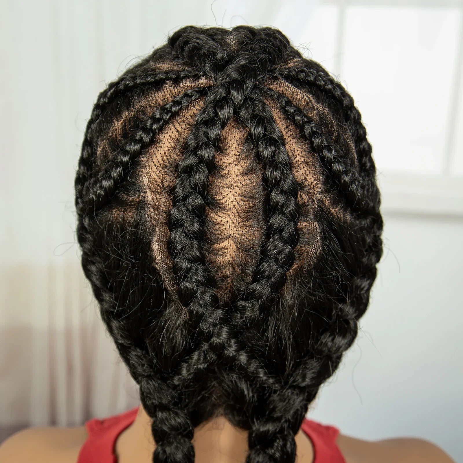 48" Super Long Cornrow Knotless Braids Wig | Full Lace Frontal