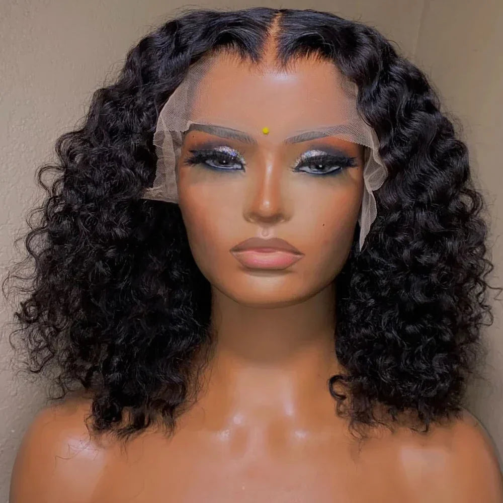 12A Deep Wave Bob Wig | Glueless | Ready to Go | Lace Frontal & Closure Options | Brazilian Remy Human Hair