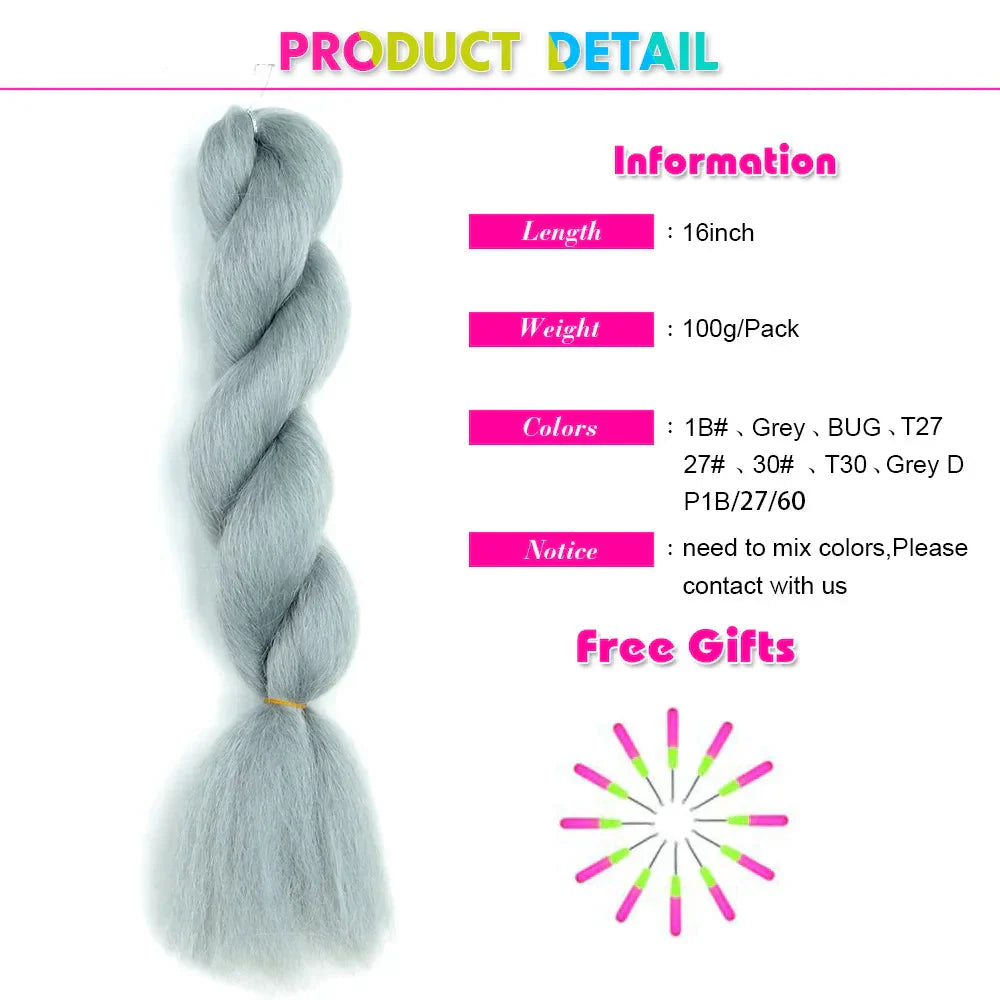 32" Full Lace Knotless Box Braids Wig - Synthetic - with Baby Hair - Medium Brown Lace