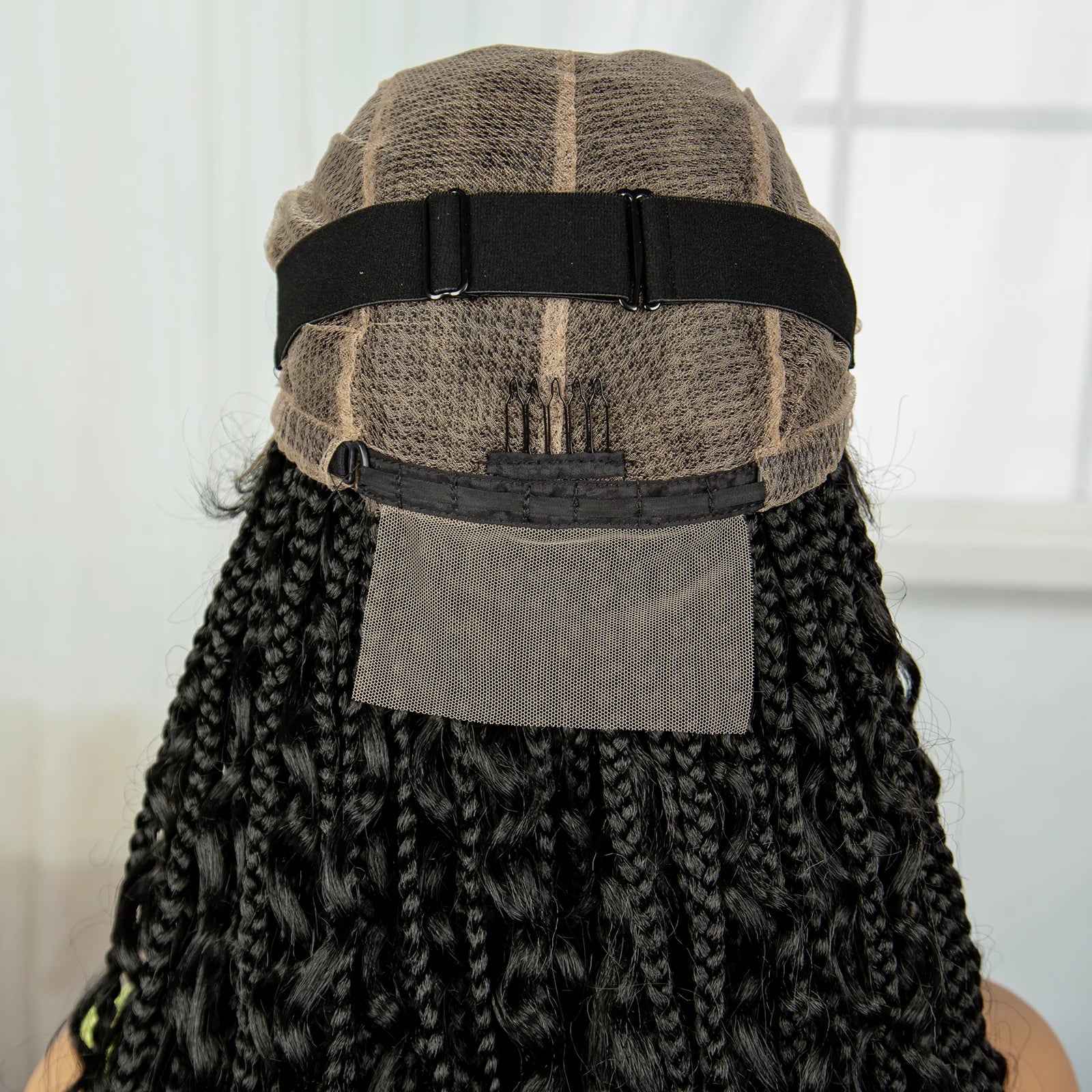 32" Boho Knotless Box Braids Wig | Curly Ends | Full Lace | Baby Hair | Synthetic Hair | Black Women