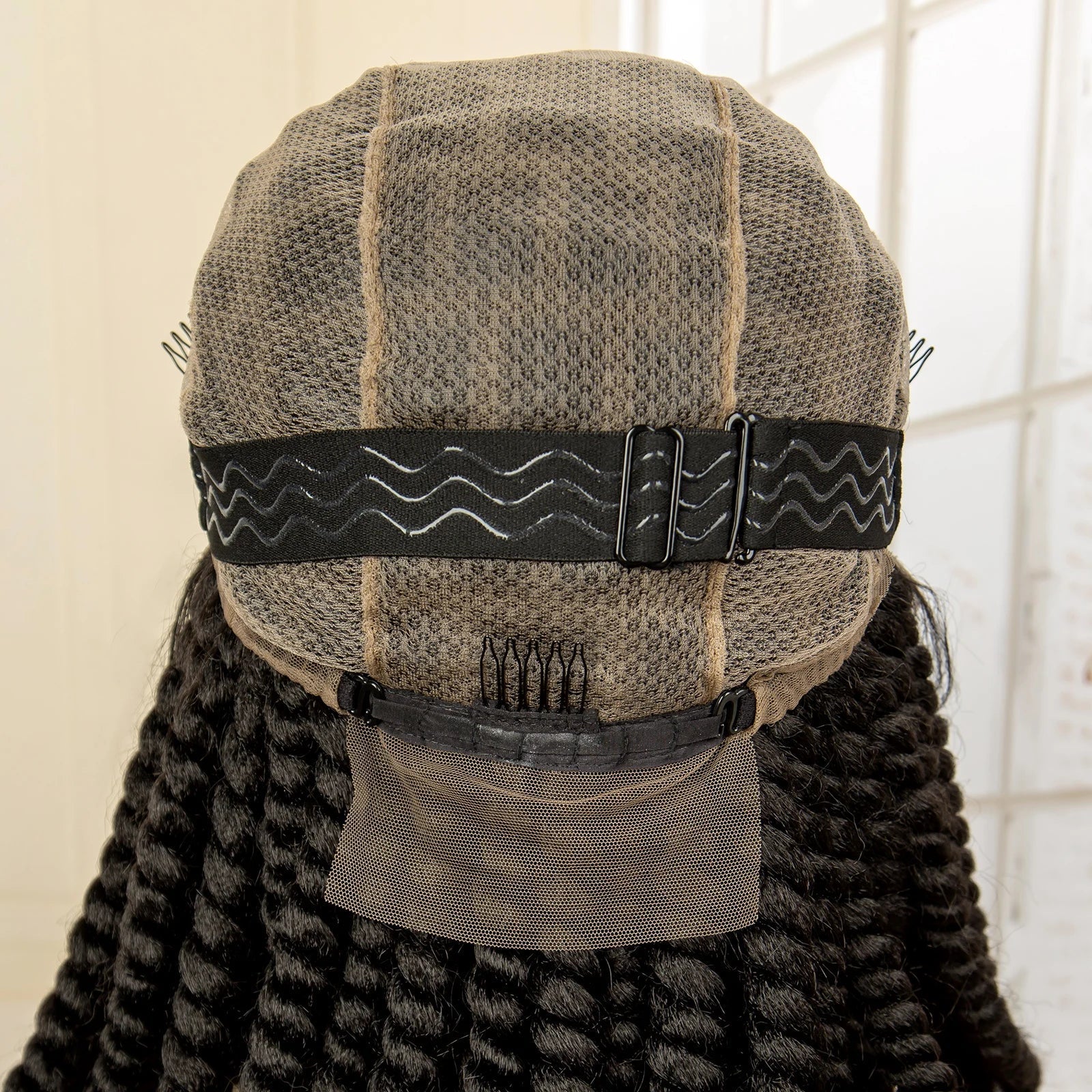 16 Inch Brown Twisted Braided Bob Wig | Full Lace | Kanekalon Fiber | For Black Women