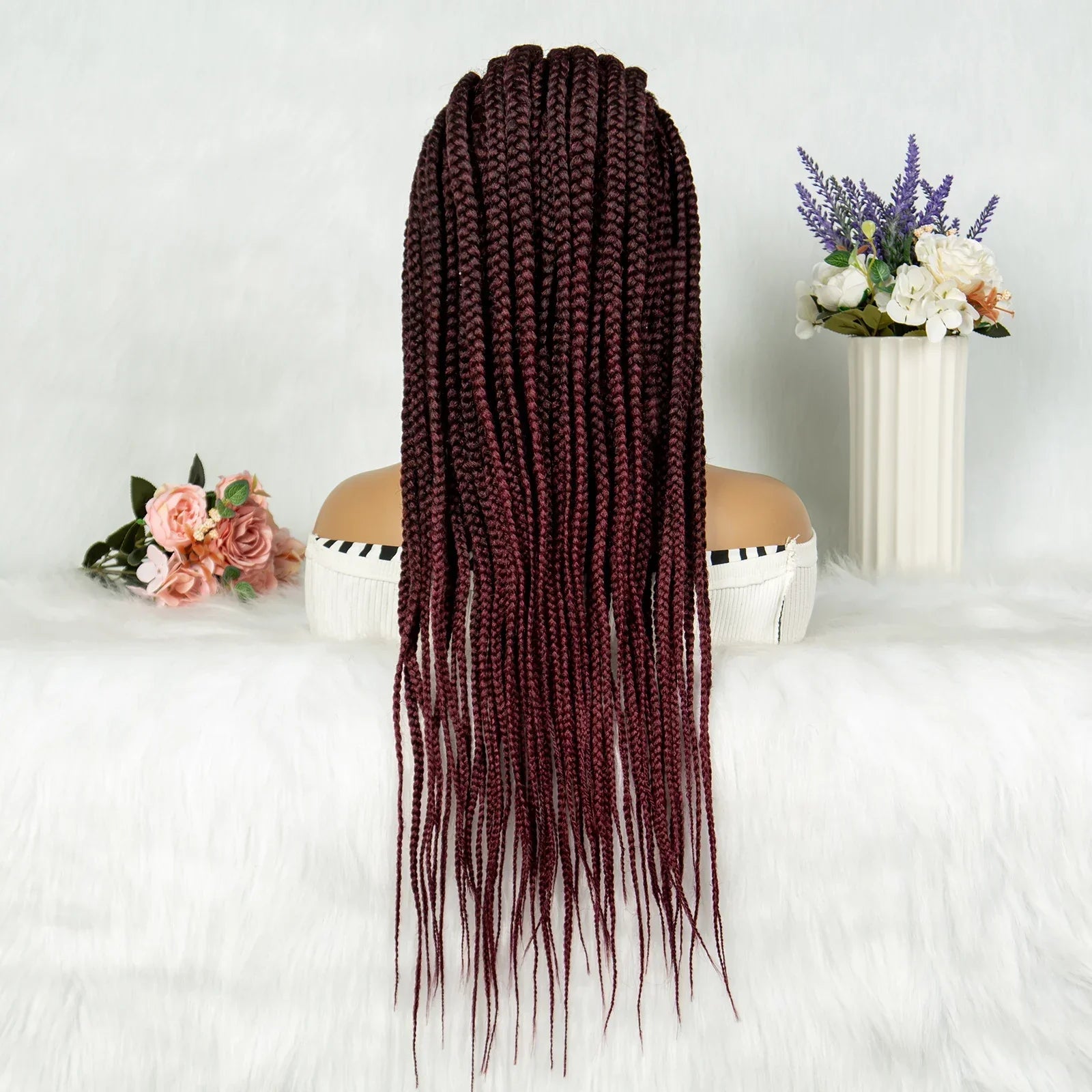 13x6 Lace Front Faux Locs Braided Wig | Crochet Braids | Synthetic Locs | Black Women