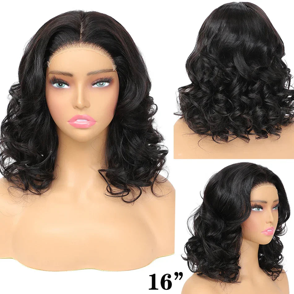 100% Indian Hair | Remy Wear and Go | Glueless | Human Hair | Pre Plucked | Pre Cut | Bouncy | Loose | Body Wave | Lace Front Wigs