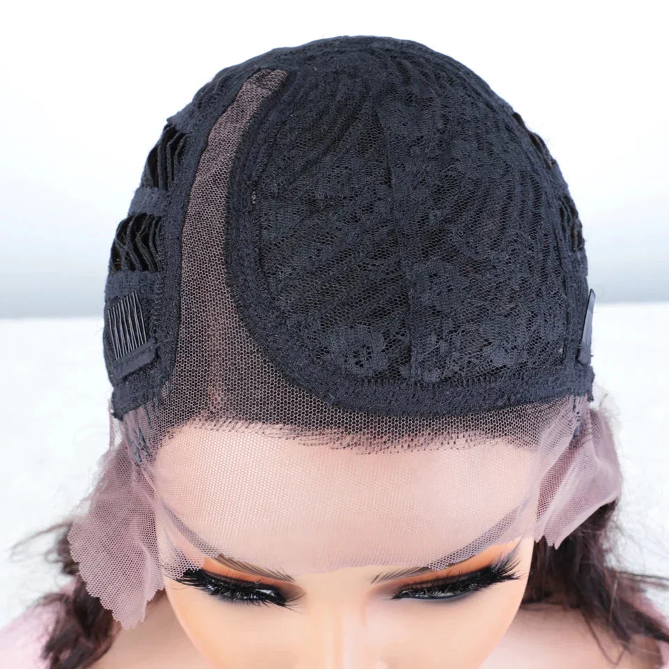 180% Density Body Wave Human Hair Wig | Transparent Lace Front, Middle Part & Pre-Plucked