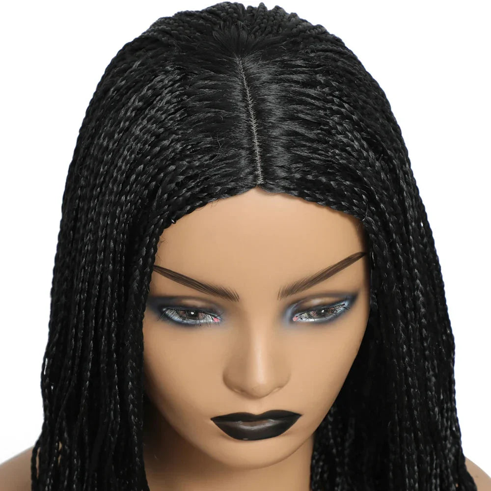 26" Ombre Box Braids Wig | Knotless | Crochet | 1B, 27, 30, Gray | Handmade