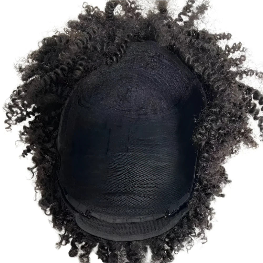 100% Human Hair | Afro Kinky Curly | Full Machine | Short Wigs | Brazilian Virgin Hair Wig