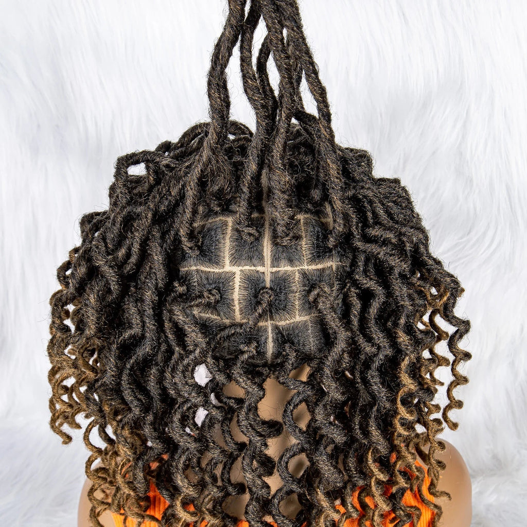 16" Synthetic Dreadlocks Braided Wig | Full Lace Crochet Style