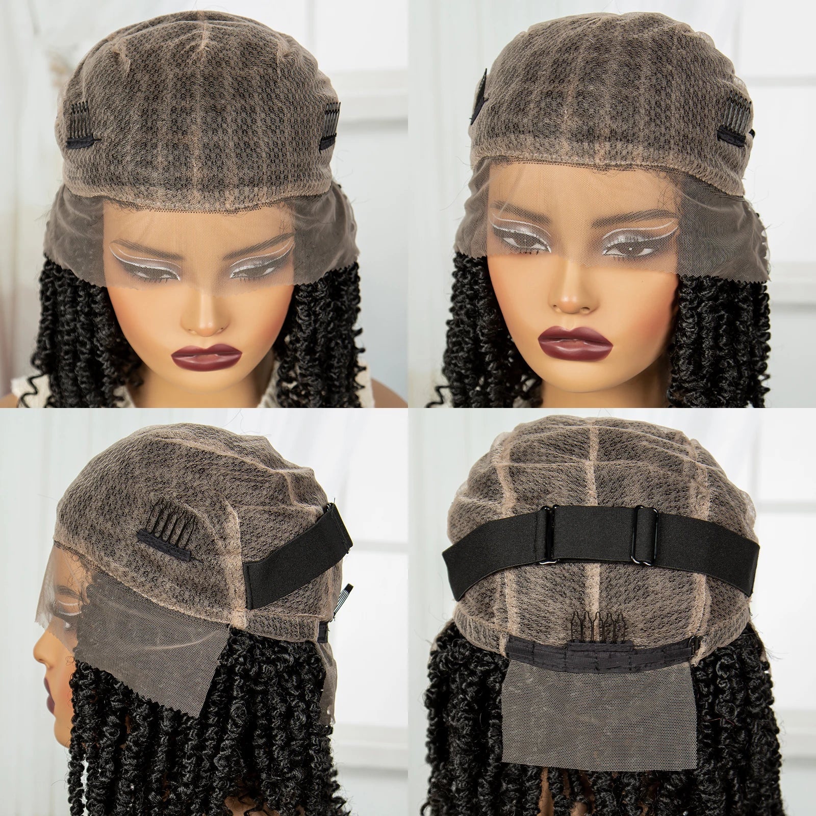 14" Full Lace Twisted Braids Wig with Baby Hair | Natural Looking Synthetic Lace Frontal Braided Wig for Black Women