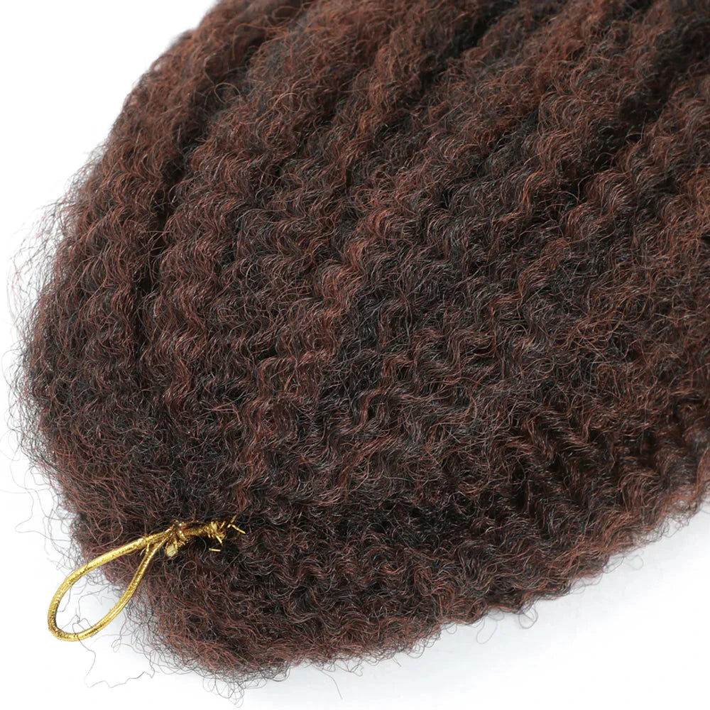 18" Marley Twist Braiding Hair | Crochet Braids | Afro Twist Kinky Hair Extensions | Ombre Colors | 30 Strands/Pack