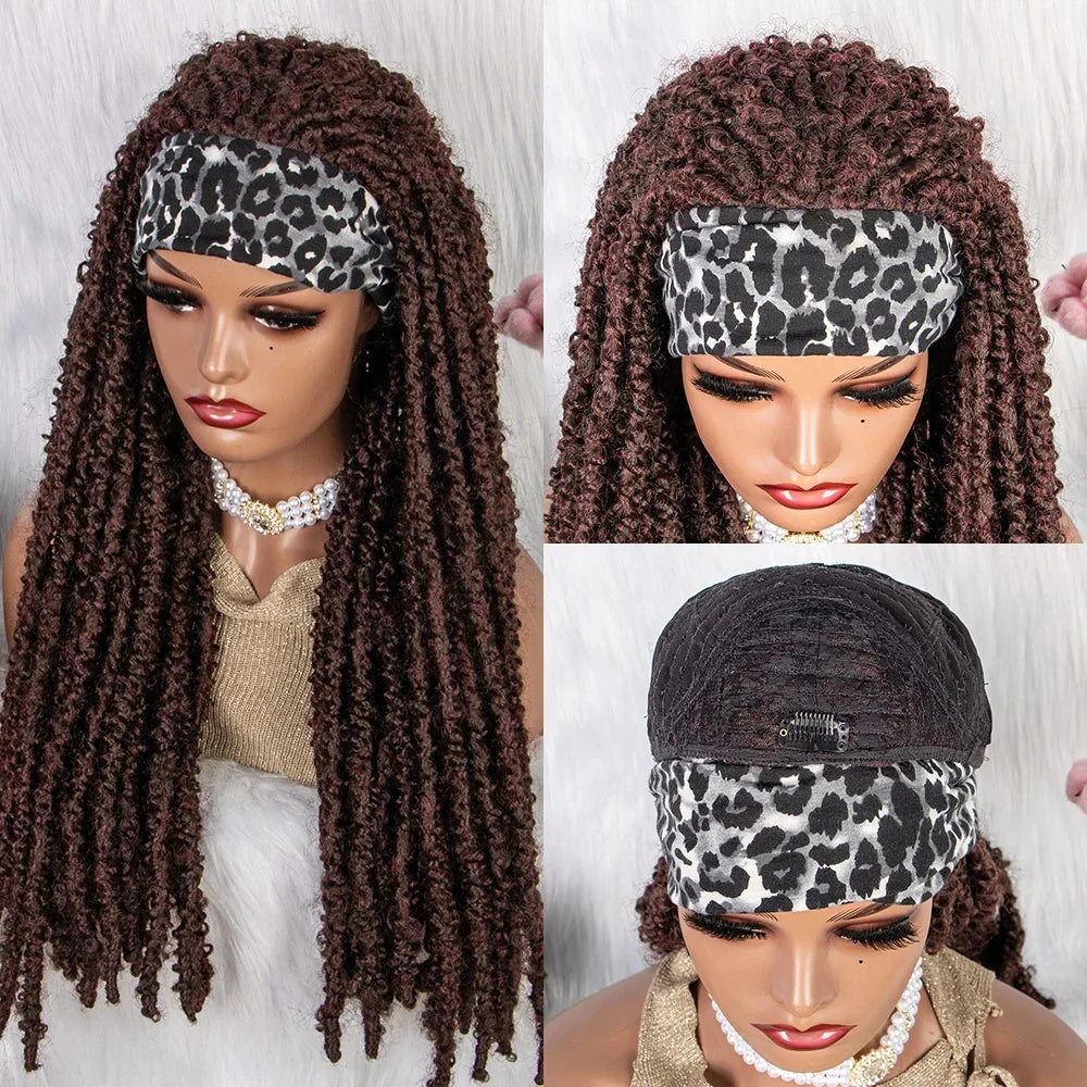 22" Curly Box Braids Wig | Crochet Hair | Heat Resistant | Daily Wear