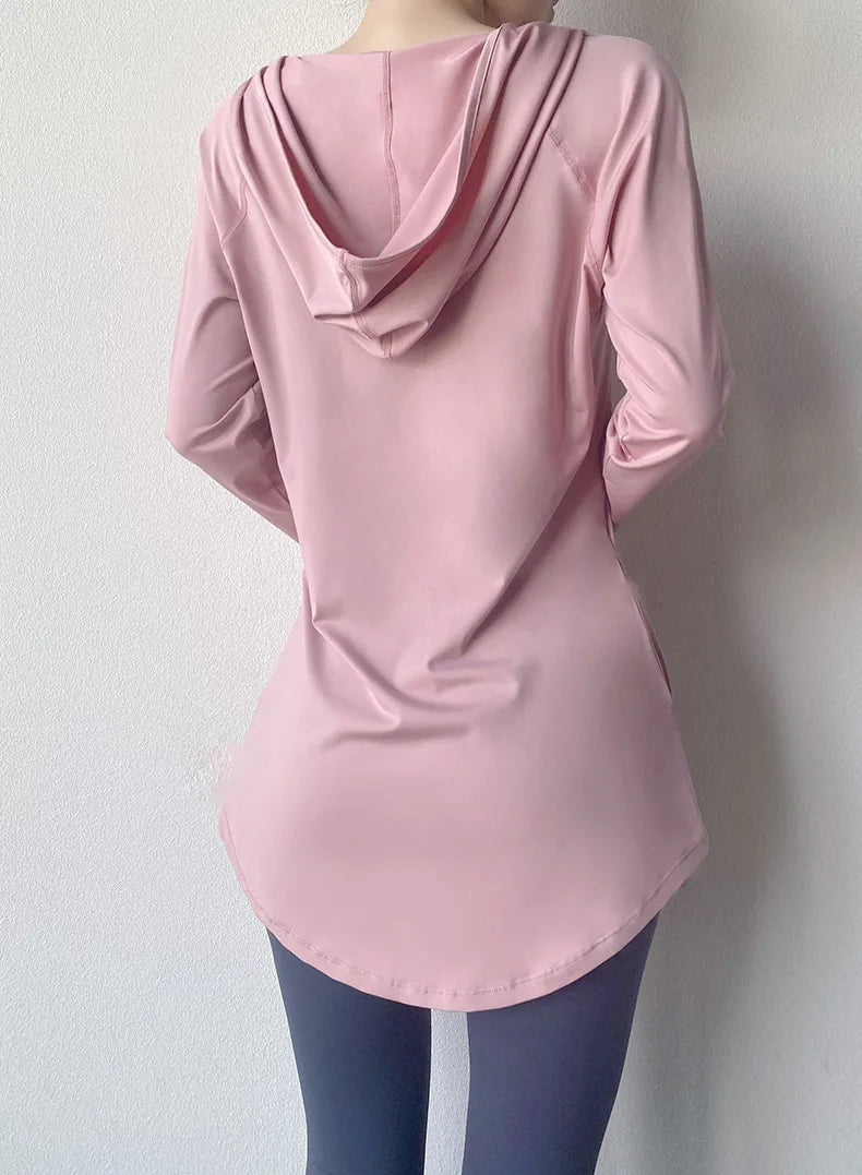 AirFlow Women's Hooded Yoga & Running Tee