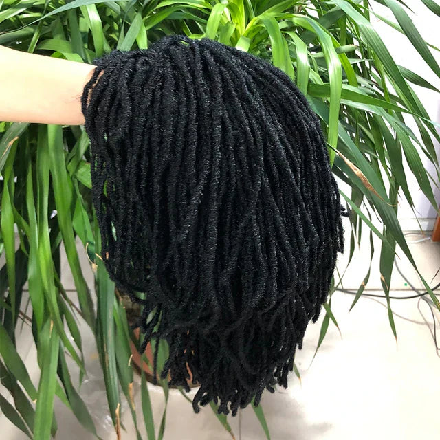 10" Braided Bob Wig | Afro Dreadlock Wig | Curly Ends | Synthetic Crochet Wig | Cosplay