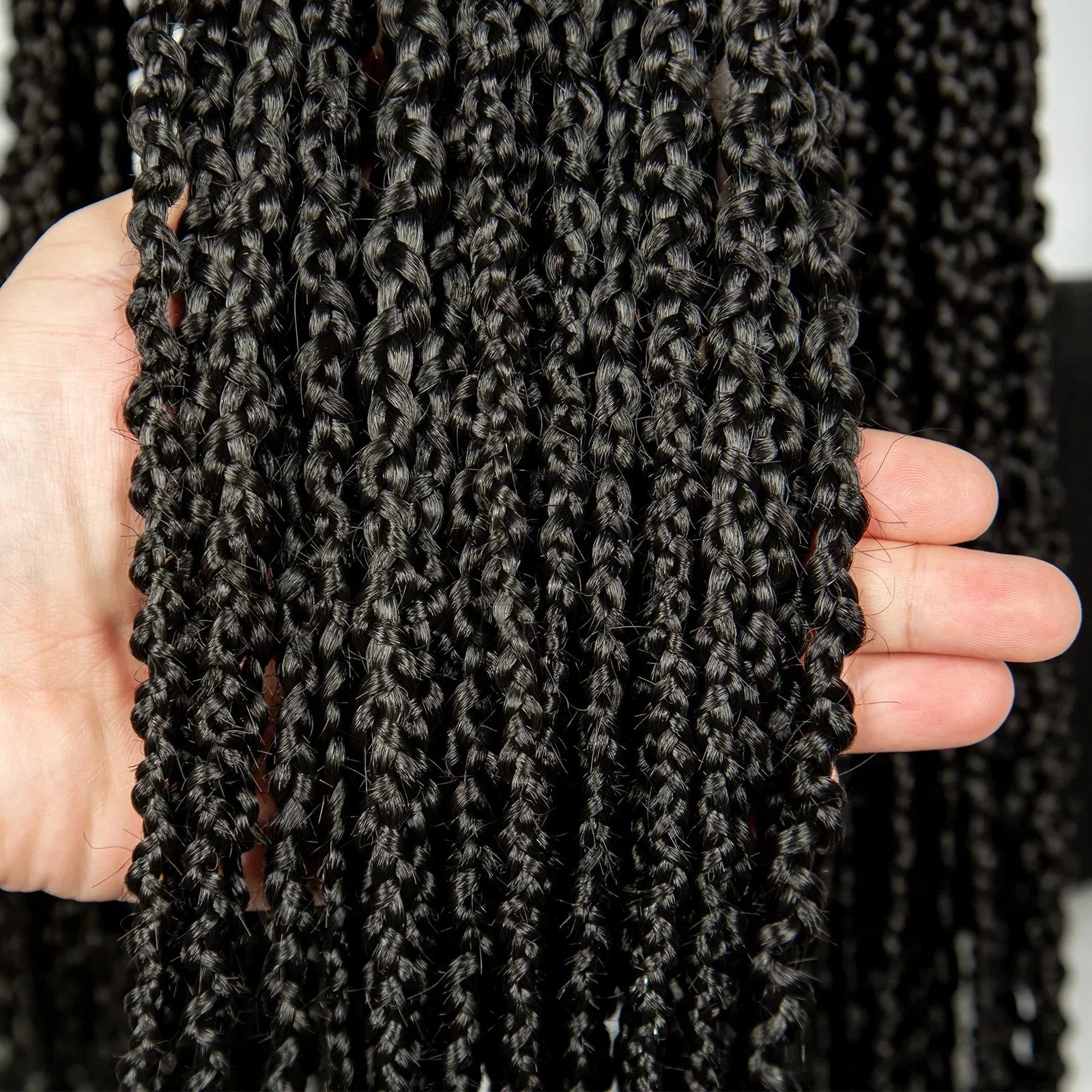 36" Criss Cross Braided Wig | Full Lace | Baby Hair | Large Cap | Synthetic Braids