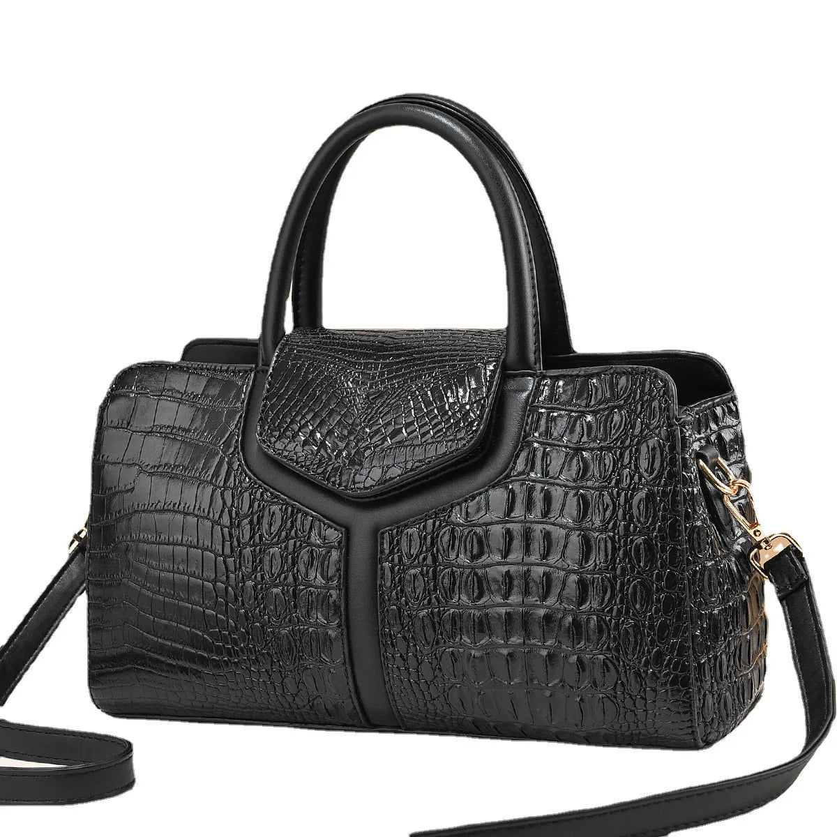 Bag Women New Fashion Crocodile Pattern Handbag | Large Capacity Casual Shoulder Messenger Bag (Purses &amp; Handbags)