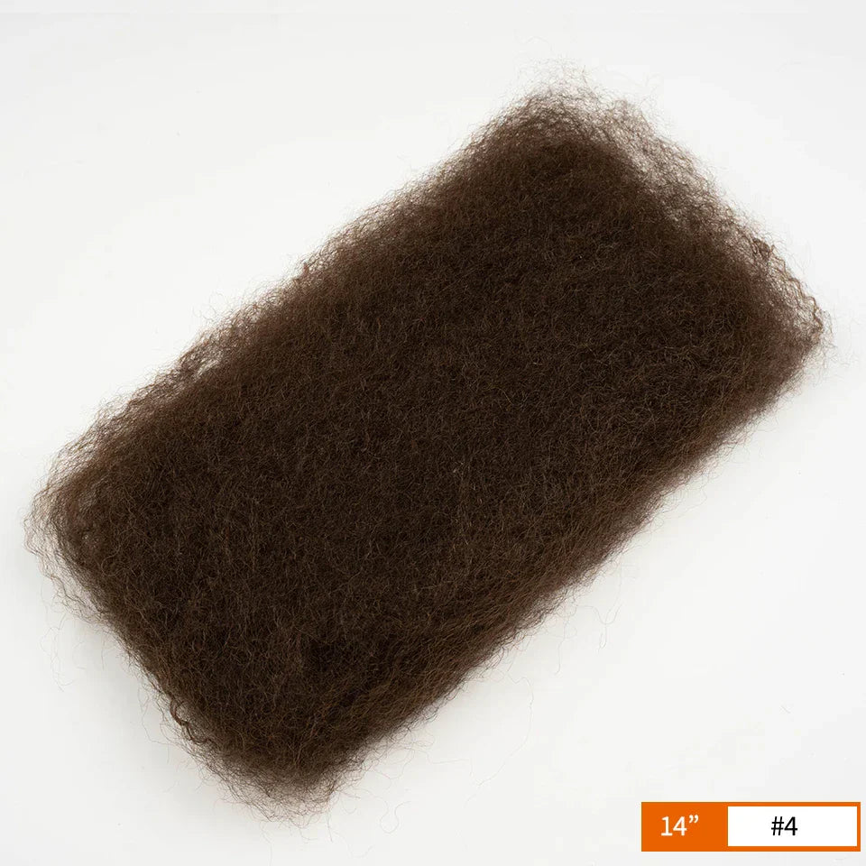 Afro Kinky Bulk Human Hair for Braiding | 50g Brazilian Remy Extensions for Dreadlocks & Crochet Braids