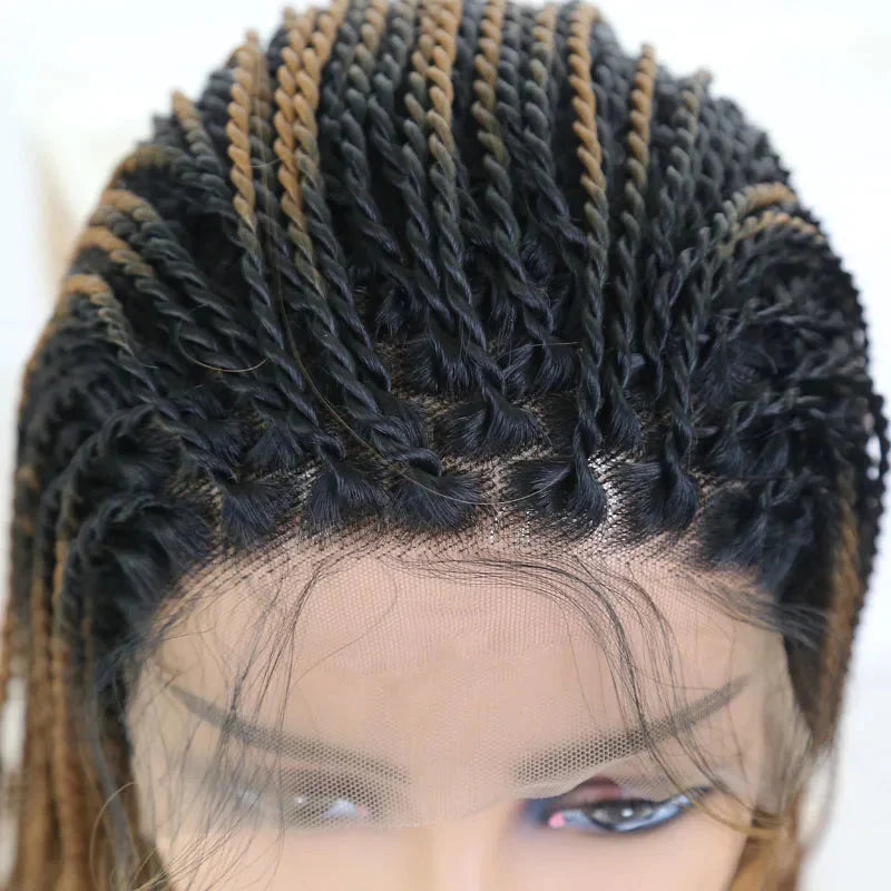 13X4 Lace Wigs for Women | Braided Box Braids Wigs | Synthetic Lace Front Wig | Braiding Wigs Natural Hairline Cosplay