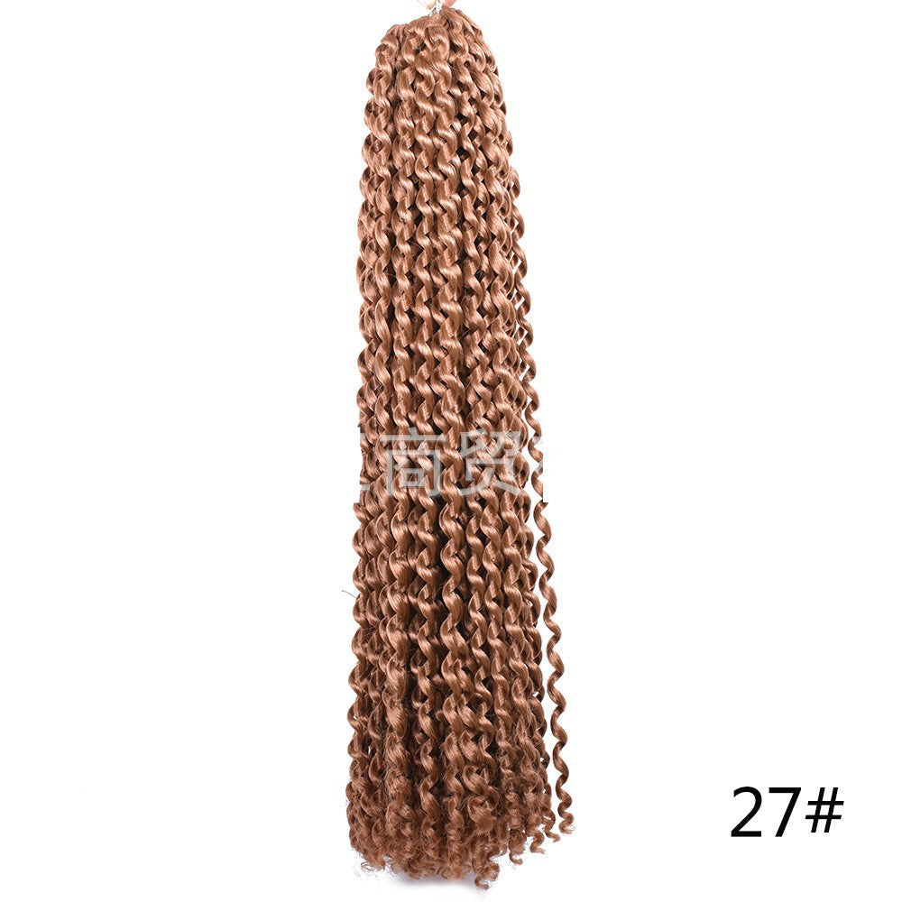 18-Inch European and American Style Wig Passion Twist Water Ripple Wig Water Wave Crochet Chemical Fiber Wig