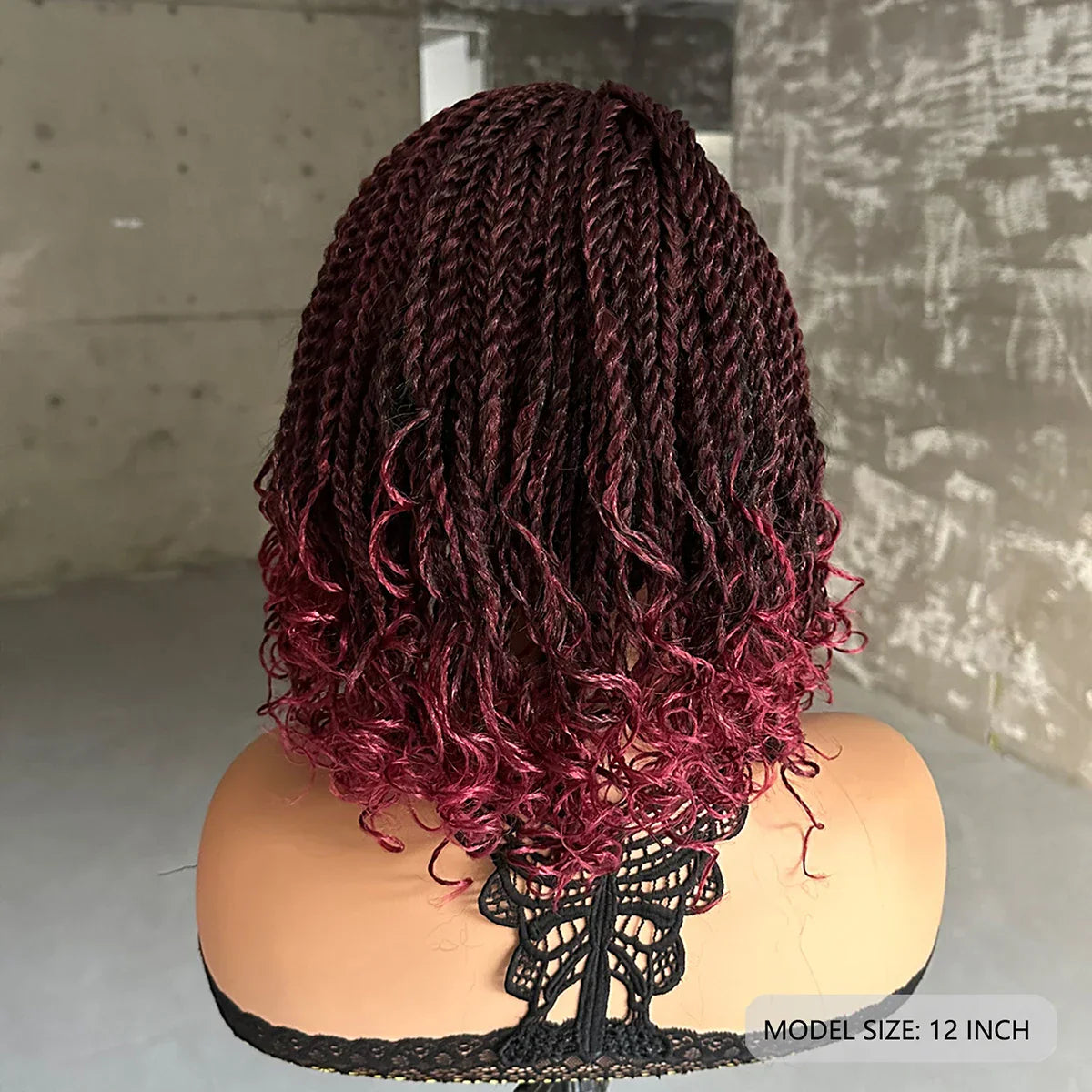 12-Inch Synthetic Box Braided Bob Wig | Crochet Braids | Heat Resistant | Short Braids for Black Women