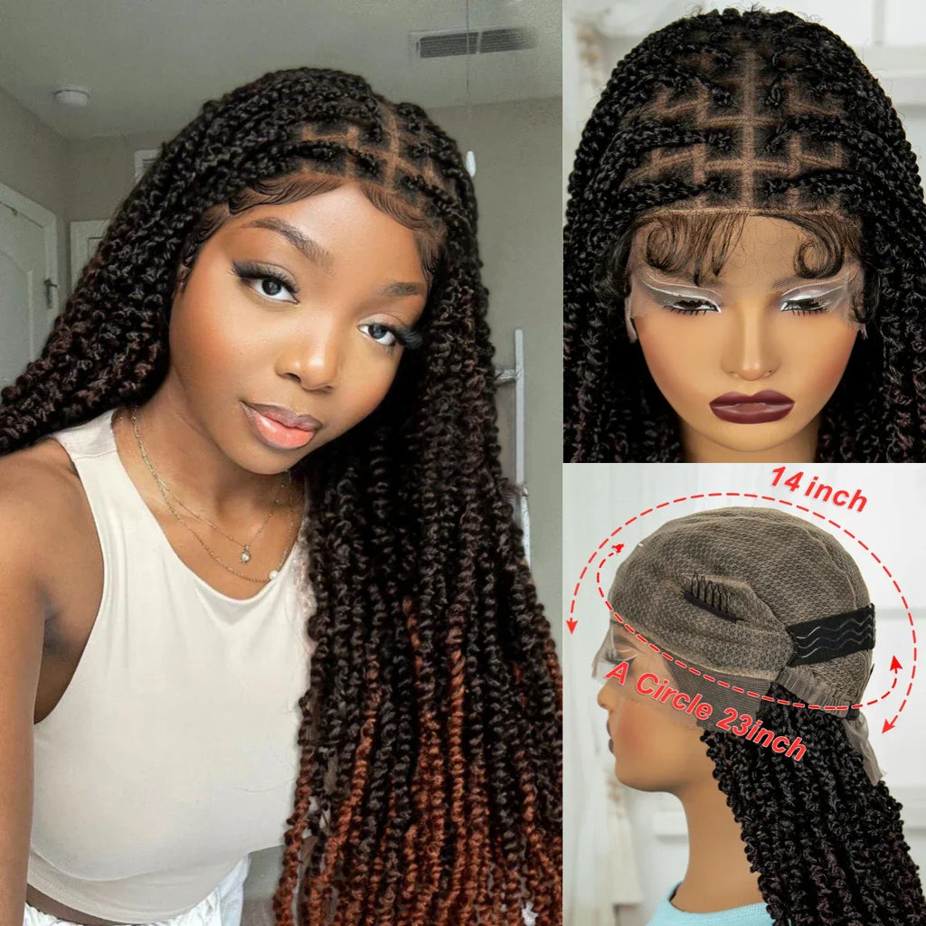 30" Twisted Braids Wig | HD Full Lace | Baby Hair | Long Braids