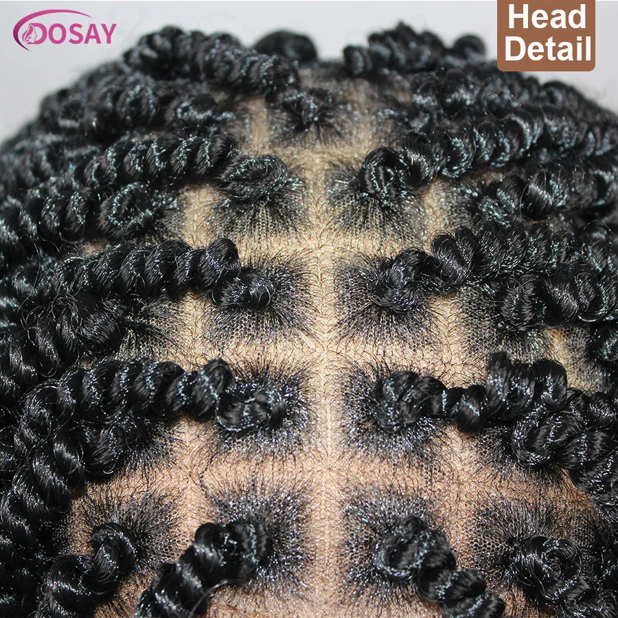 36" Fulani Cornrows & Knotless Box Braids Wig | 360 Full Lace | Baby Hair | Black Women
