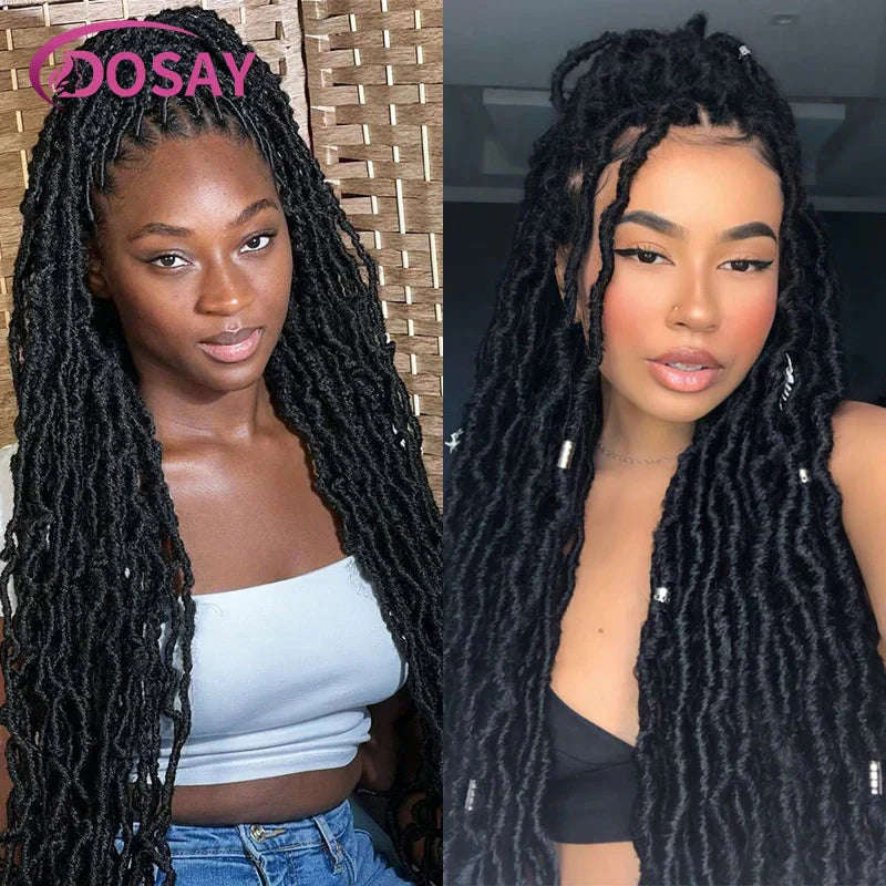 40" Butterfly Locs & Passion Twist Wig | 360 Full Lace | Box Braids | Baby Hair | Synthetic